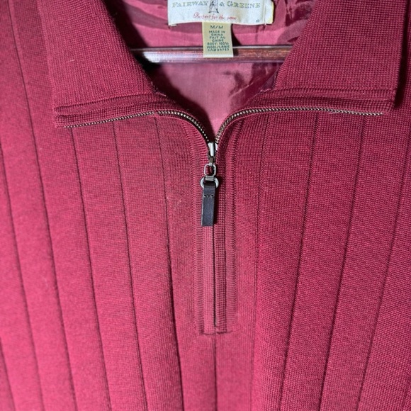 Fairway & Greene Merino Wool Golf Sweater Vest Men’s Sz M Preppy Academia - Picture 6 of 11